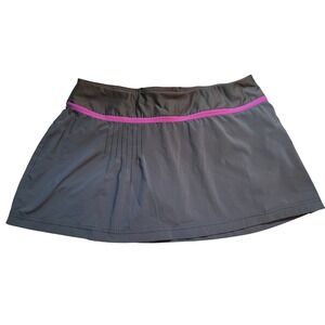 Title Nine Tuck n Run Gray Pink Skort Size L Activewear Tennis Golf Pickleball‎